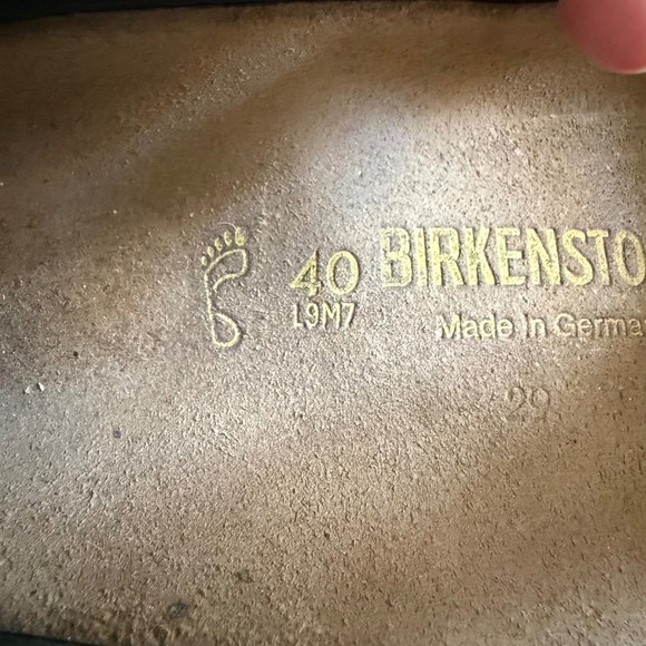 Birkenstock T-Strap Black Oiled Leather Clogs Mary Jane EU 40 L9 M7 Germany - Picture 3 of 12